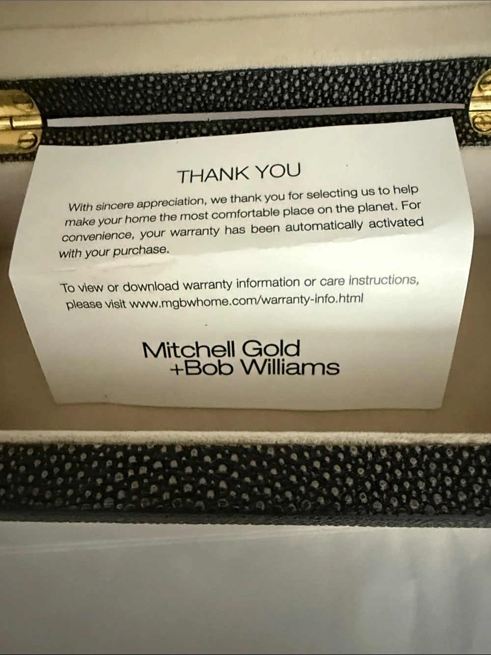 Mitchell Gold & Bob Williams Black Shagreen Jewelry/Watch Box